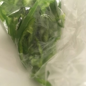 便利！ピーマンの冷凍保存　野菜の冷凍